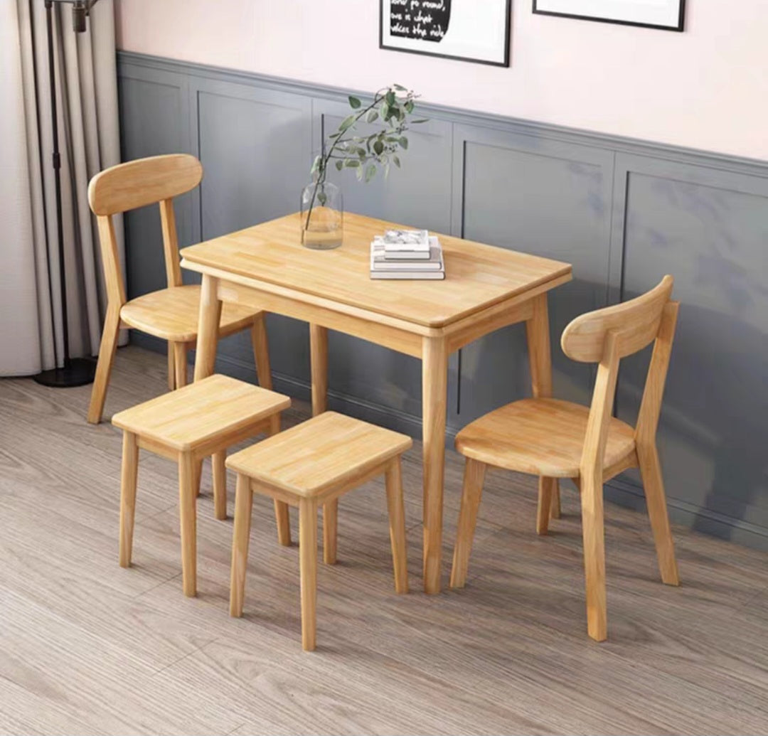 GY-2639 Small apartment solid wood dining table and chairs