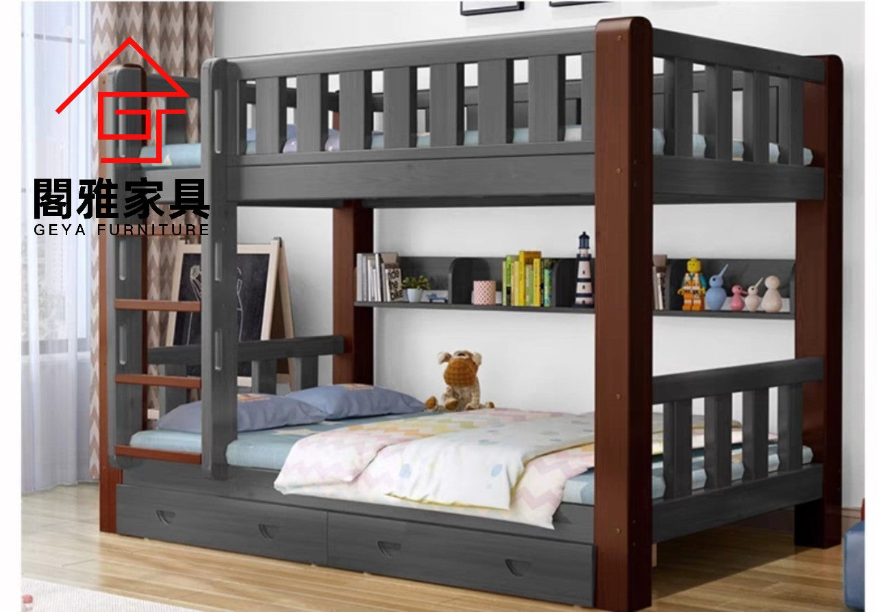 GY-0936 Bunk bed with upper and lower lattice beds