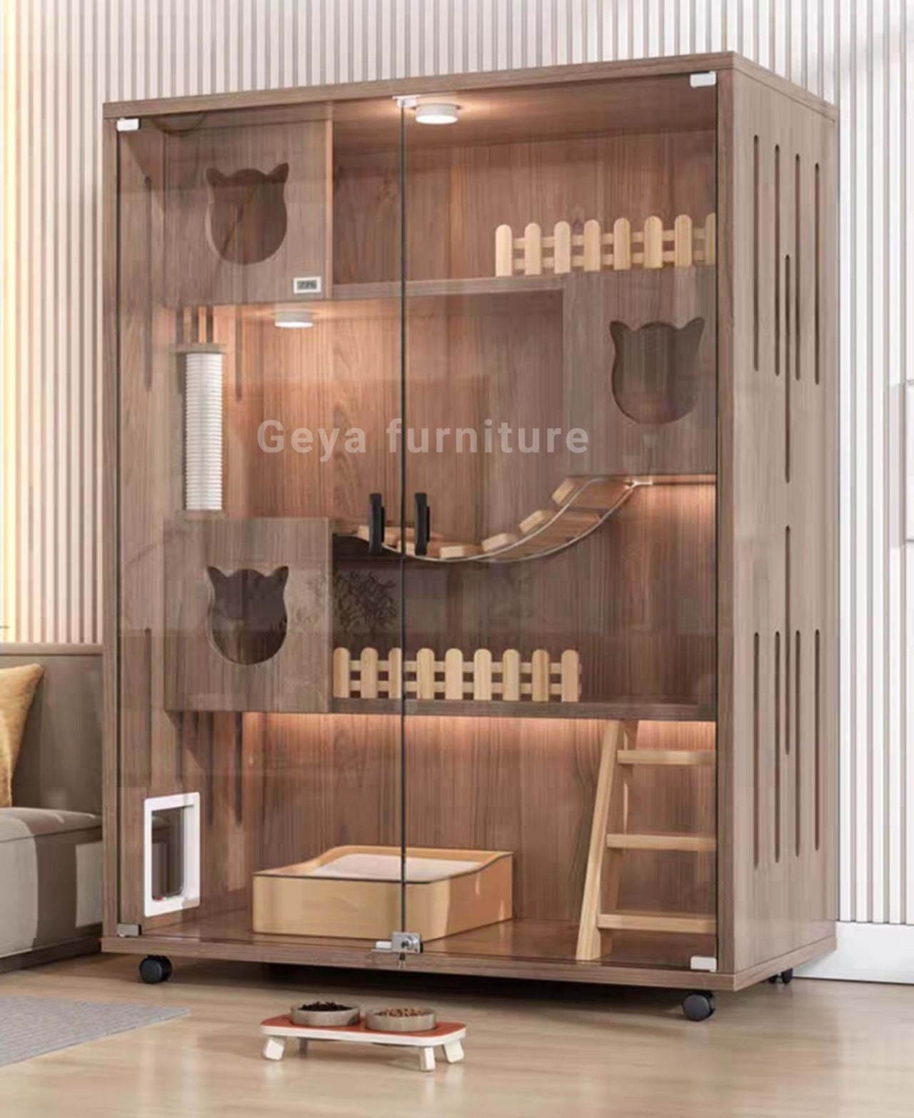 Deco 79 Wooden Geometric Linear Carved Wall Decor with Black
