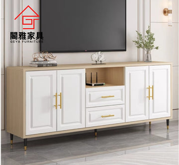 GY-5987 歐式實木電視櫃地櫃茶几