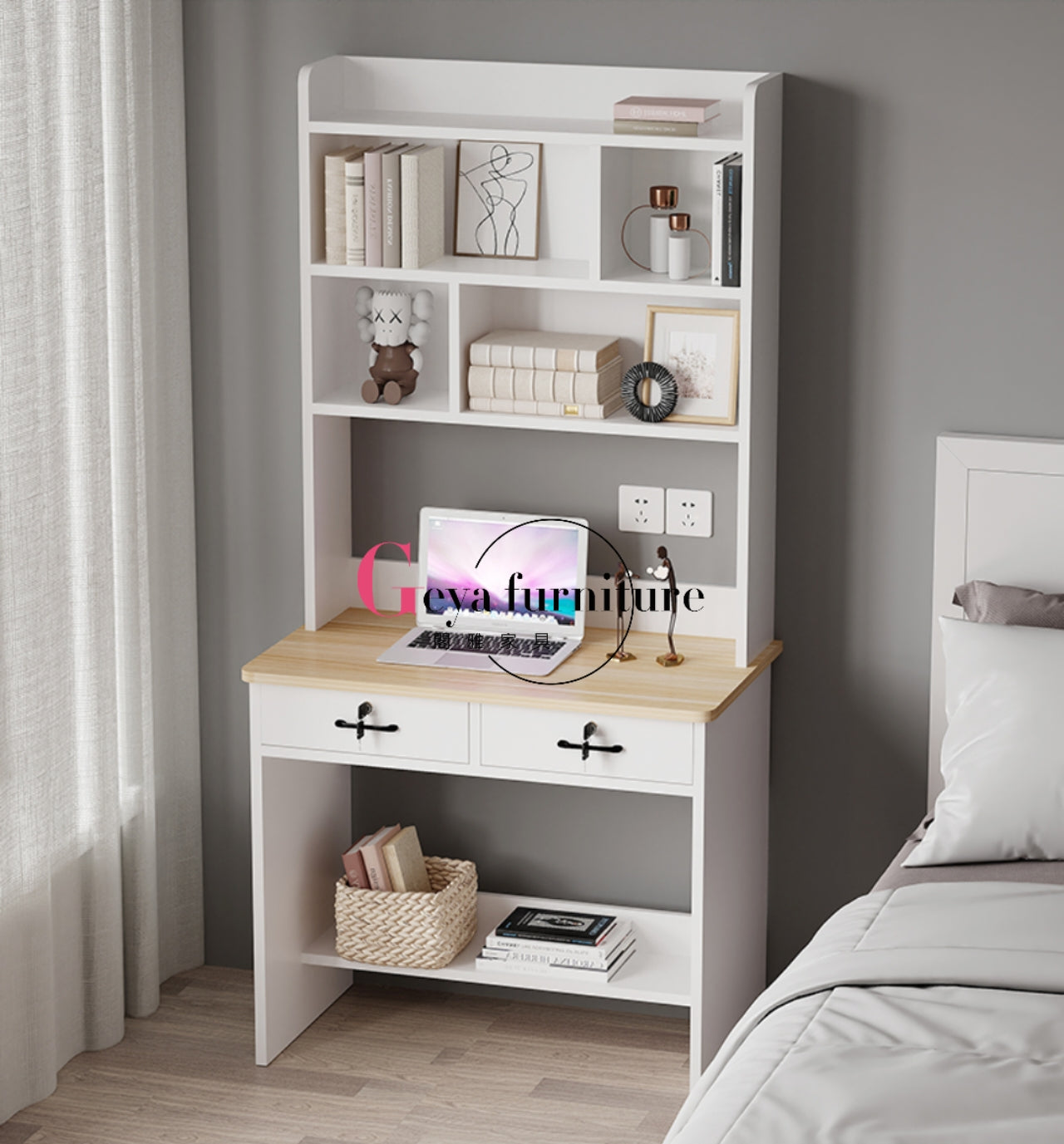 GY-3322 Solid wood small apartment desk computer desk